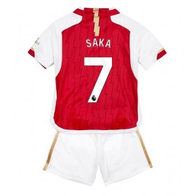Otroški Nogometni dresi Arsenal Bukayo Saka #7 Domači 2023-24 Kratek Rokav (+ Kratke hlače)